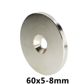 1/2 /3PCS 60x5-8 mm Неодимовый promjer magnet, 60 x 5 mm Rupe 8 mm Prednosti неодимовые Magnetska N35 Tajne magneti 60*5-8 mm 0