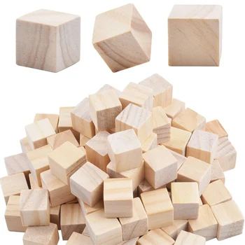 10/20 mm Nezavršene Drvene Kocke Kvadratne Blokove Nakit Za Diy Abeceda Broj Ili Zagonetke Izrada Drvenih Vjenčanje Dekoracije
