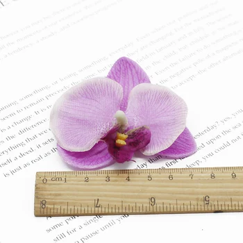 10 Kom., Umjetne Orhideje Phalaenopsis, Vjenčanje Pribor Za Uređenje Doma, Broš Za Scrapbooking, Šešir, Trn, Kutija Čokolade, Šlem 5