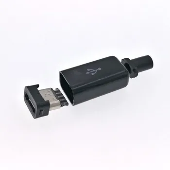 10 kompleta DIY Micro USB Type B Ženski 5-pinski Konektor Od četiri Dijela U Prikupljanju Priključak Utičnica 1