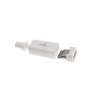 10 kompleta DIY Micro USB Type B Ženski 5-pinski Konektor Od četiri Dijela U Prikupljanju Priključak Utičnica 2