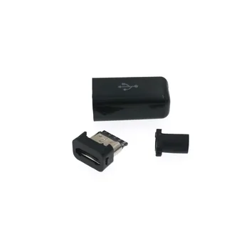 10 kompleta DIY Micro USB Type B Ženski 5-pinski Konektor Od četiri Dijela U Prikupljanju Priključak Utičnica 3