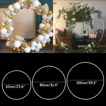 100 cm plastični krug vijenac od umjetnog cvijeća folijom svadbena dekoracija diy luk luk balon cvjetni okvir гирлянда večernje deco