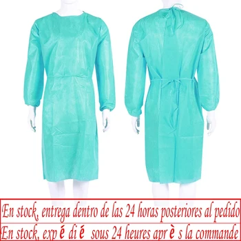 10шт＆100pc Jednokratnu izolacijski odijelo netkane zaštitno odijelo zeleni kombinezon laboratorijske zaštitno odijelo