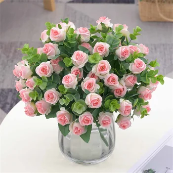11 Golova Umjetno Cvijeće, Buket Ruža Lažni Biljke Večernje Vjenčanje Dekoracije Dnevni Boravak Ured Uređenje Doma Pribor
