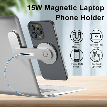 15 W Laptop Držač Telefona Magnetsko Bežični Punjač i Držač Za iPhone 13 12 mini pro max Macsafe Punjenje Laptop Postolje Za Tablet Vruće