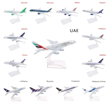 16 vidi Originalni Model Airbus A380 UAE Lufthansa Boeing 747 Avion Model Model aviona Литая pod Pritiskom Metalni Model 1:400 Zbirka Avion Igračka na Poklon 0