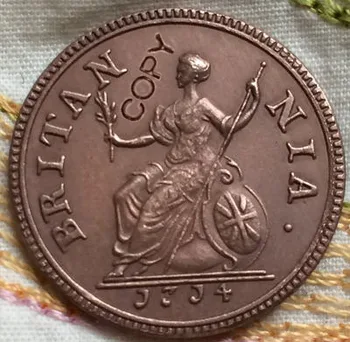 1714 velika Britanija kovanice od 1 Фартинг 0