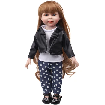 18 inča Odjeća za lutke za djevojčice, američka modna jakna za novorođenče, set iz 3 predmeta, dječje igračke, haljina, 43 cm, baby lutke c729