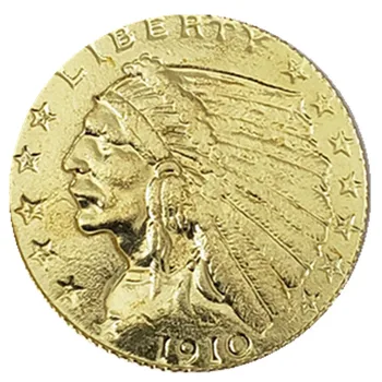 1908-1915 Sloboda Amerika Indijske Stare Collectible Kovanice Drevna Novčić Uređenje Doma Kopije Antičkih Poklon Zlatnika
