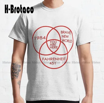 1984 Vrli Novi Svijet 451 Stupnjeva Celzijusa Zavjera Klasična Majica Vintage Košulja Za Žene Xs-5Xl Individualni dar Napravite Svoj dizajn