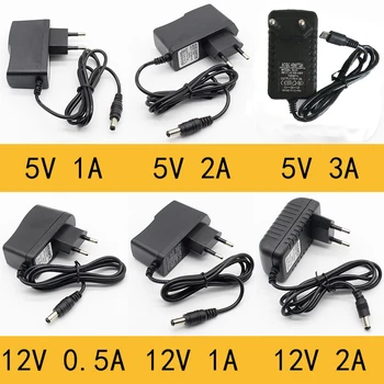 1pc 100-240 ac dc Adapter Punjač adapter 5 12 U 1A 2A 0.5 A, EU, SAD, velika Britanija AUPlug 5,5 mm x 2,5 mm 5v3adc Micro USB Priključak