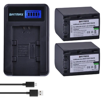 2 pakiranja 2500 mah baterija NP-FV70 NP FV70 NPFV70 baterije i LCD zaslon USB Punjač za Sony NP-FV50 FV30 HDR-CX230 HDR-CX150E HDR-CX170 CX300 Z1 0