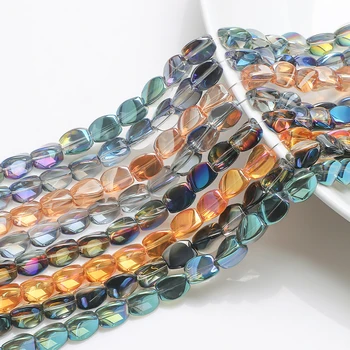 20 komada 10x12 mm Twist Oblik Kristalne Staklene Perle za Izradu Nakita Narukvica DIY Ogrlica Ručno Pribor Zrna Isporuke