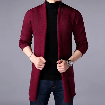 2022 Proljeće Novi Mladi muški Džemper, Monotono Donja Košulja, Korejski Košulja s dugim rukavima, muški Tanki Dugi kardigan, džemper, kaput