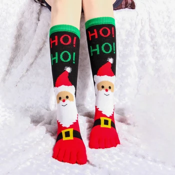 2023 Novi Trendi Ženski Zabavne Čarape S Cartoonish Po Cijeloj Površini, Pamučne Čarape Sa Pet Prstiju, Svakodnevne Mekane Čarape, Ženske Božićne Čarape