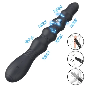 22 cm Vibrator Električni Šok Analni Čep za Žene Vaginalni Stimulans Bradavica za Klitoris Za Muškarce 18 Lumenom Stražnjice Seks-Igračke Ženski Masturbator