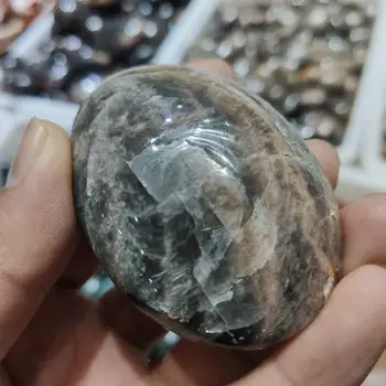 5-8 cm Prirodni crni mesečev kamen palme kamenje, kvarc, mineralne kristale za masažu ljekovita dragulji za savršen poklon