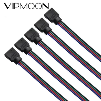 5 Kom 4-Pinski Konektor za RGB LED Strip Conneor Cable10mm Utičnica za 2835 3528 5050 RGB LED Strip Svjetlo Konektori Produžni Kabel