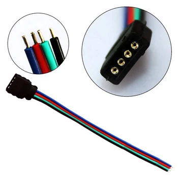 5 Kom 4-Pinski Konektor za RGB LED Strip Conneor Cable10mm Utičnica za 2835 3528 5050 RGB LED Strip Svjetlo Konektori Produžni Kabel 1