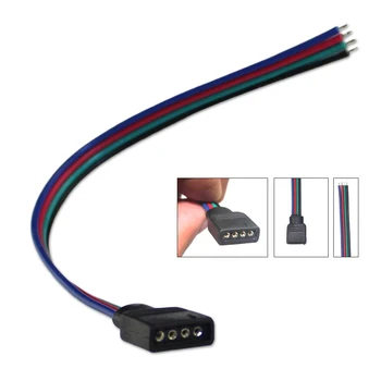5 Kom 4-Pinski Konektor za RGB LED Strip Conneor Cable10mm Utičnica za 2835 3528 5050 RGB LED Strip Svjetlo Konektori Produžni Kabel 2
