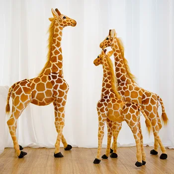 50-120 cm Div Medo Žirafa u Stvarnom Životu, Kvalitetna Mekana Lutka-Životinja, rođendanski Poklon za Malu Djecu, Dječji Home Dekor 0