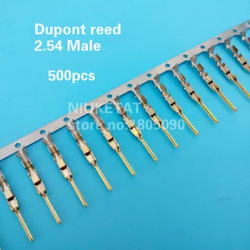 500шт 2,54 mm Muški pin Dupont reed Dupont Skakač Žice 2,54 Dupont лангетт Priključak Terminal Kontakti Uvijati