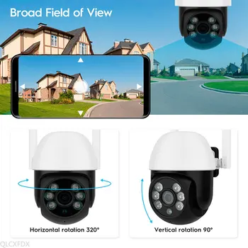 5MP Tuya Wifi Vanjska IP kamera za video Nadzor 1080P HD PTZ Kamera Bežična AI Skladište Automatsko Praćenje Home Monitor Sigurnost 1