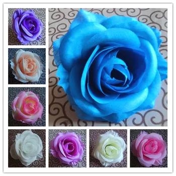 6PCS 9 cm 12 BOJA umjetne ruže svila cvijet DIY vjenčanje luk cvijeće zid buket cvijeća izrada kuglica za poljupce