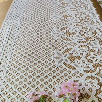 70 cm snježnu bjelinu cvjetne čipke tkanina ukrašavanje prozora Čipke zavjese Stolnjak DIY Materijal 3 m = 1 kom 2022