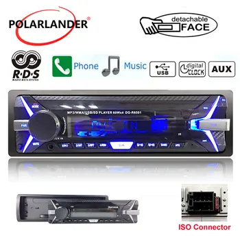 Auto player Audio Stereo Music Player Komplet za Automobil U crtica RDS FM Stereo Audio 1 din AUX/SD/USB MP3 Player Odvojiva Prednja Ploča 0
