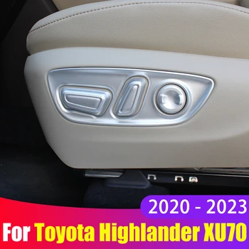 Auto-Stil Podešavanje Sjedala Ukrasni Poklopac Poklopac Naljepnice Za vozila Toyota Highlander XU70 2020 2021 2022 2023 dodatna Oprema Za Interijer 0