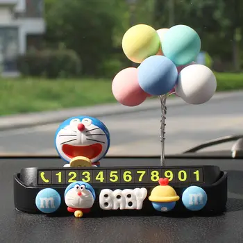 Auto Telefonski Broj Registarske Pločice Unutrašnjost Anime Ukras Doraemon Slatka Plava Maca Figurice Likova Balon Dekoracije Auto Pribor 0