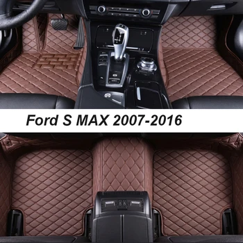 Auto-Tepisi Za Ford S MAX 2007-2016 Centar Dropshipping Auto dodatna Oprema Za Interijer Kožni Tepisi Obloge Za Noge 0
