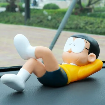 Auto Ukras Slatka Anime Doraemon Nobita Nobi Sleep Figurice Model Auto Uređenje Interijera Pribor Za Lutke, Igračke, Pokloni 0