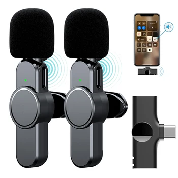 Bežični Audio Video Петличный Mikrofon S redukcijom šuma Račun Za iPhone i Android Live Game Mini Mikrofon Videoblog IOS TYPEC Telefon