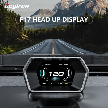 Cijena po Cjeniku tvornice proizvođača P17 HPD OBD2 Glavobolja, Prikaz GPS senzor navigacija Digitalni Brzinomjer Projektor Turbo Temperatura Ulja auto-računalo