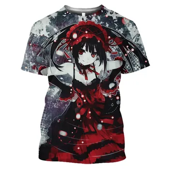 CLOOCL Muška t-Shirt Date A Live Tokisaki Kurumi 3D Grafika Seksi Majica Za Djevojčice Ljeto Okrugli Izrez kratkih Rukava Muške majice i Majice 0