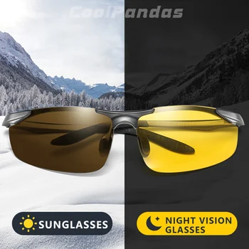 CoolPandas Aluminijske Photochromic Polarizirane Sunčane Naočale Muške Naočale Za Vožnju Ženske Dnevne, Noćne Naočale Za Vozača Oculos De Sol Masculino 0