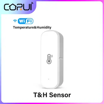 CORUI Tuya ZigBee WIFI Senzor temperature i vlažnosti Glasovno Upravljanje Smart Life APP Senzor za Praćenje Alexa Google Home 0