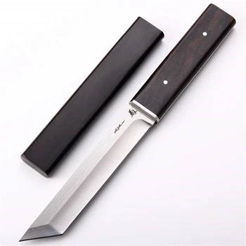 D2 se Nož je Full Tang Opstanak Kamp Pješačenje Nož Эбонитовая Ručka Lov Vanjski Танто Nož 60 HRC Japanski Stil Katana