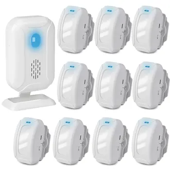 Dobrodošli Pridružiti Bežični Infracrveni Senzor Pokreta Alarm Detektor 32 Pjesme LED Noćni Zvono na Vratima Ulaz Shop Izlog Osnovna Sigurnost 0