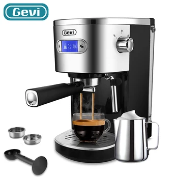 Espresso stroj Gevi 20 Bar i Aparat za kavu s Brzim Grijanjem i Вспениванием Mlijeka Dvostruki Sustav za kontrolu temperature 1350 W GECME400BA-U 0