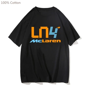 Fanovi F1 McLaren Racing Team Majica Muška Formula One Racer Lando Norris Košulja Ljetnim Udobne Majice Kratkih Rukava 100% Pamuk