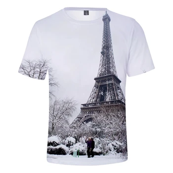 Francuska Pariz-Eiffelov Toranj, Majica SA 3D Ispis, Ženska/Muška t-shirt, Poznati t-Shirt La Tour Eiffel, Pulover, Majice, Majice, Odjeću