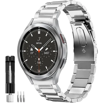 Galaxy Watch 4 5 Remen od Nehrđajućeg Čelika za Samsung Watch4/5 44 mm 40 mm Classic 46 mm 42 mm Remen za ručni Zglob Zakrivljena Kraj Bez Fuga Narukvica