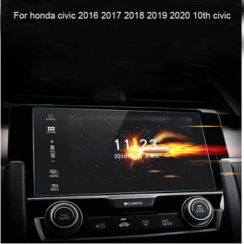 GPS auto Navigacijski Zaslon Od Kaljenog Čelika Zaštitna Folija Za Honda Civic 10th 2016 2017 Upravljanje LCD ekrana je Auto Oznaka 0