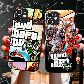 Grand Theft Auto (GTA GTA5 Torbica Za telefon iPhone SE 2020 6 6S 7 8 11 12 13 Mini Plus X XS XR Pro Max crna luksuzna torbica za mobilni telefon