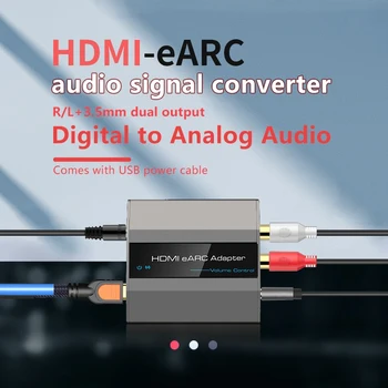 HDMI 2,0 earc audio izvlači Kompatibilan arc Digitalni za aux 3,5 mm na rca Analogni audio converter adapter Podrška za Ugađanje Glasnoće TELEVIZORA