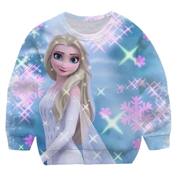 Hoodies Frozen 2 za djevojčice, Hit prodaje, Majica sa Эльзой, Dječje Odjeće, Jesenje majice s dugim rukavima Disney, 1, 2, 3, 4, 5, 6, 14 godina 0